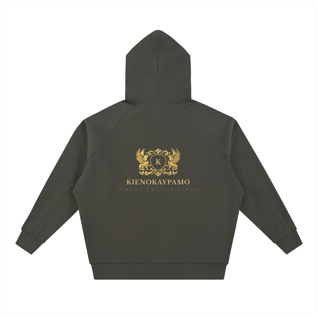 Dolman Sleeve Zip-Through Fleece  Hoodie