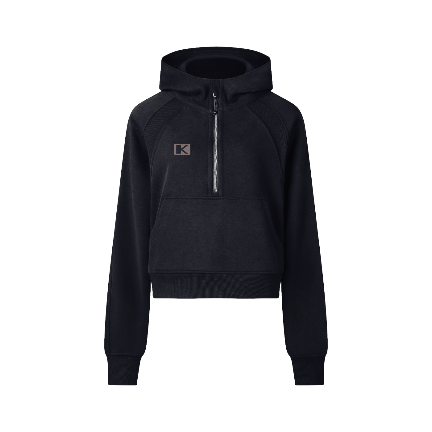 Cropped Half-Zip Hoodie