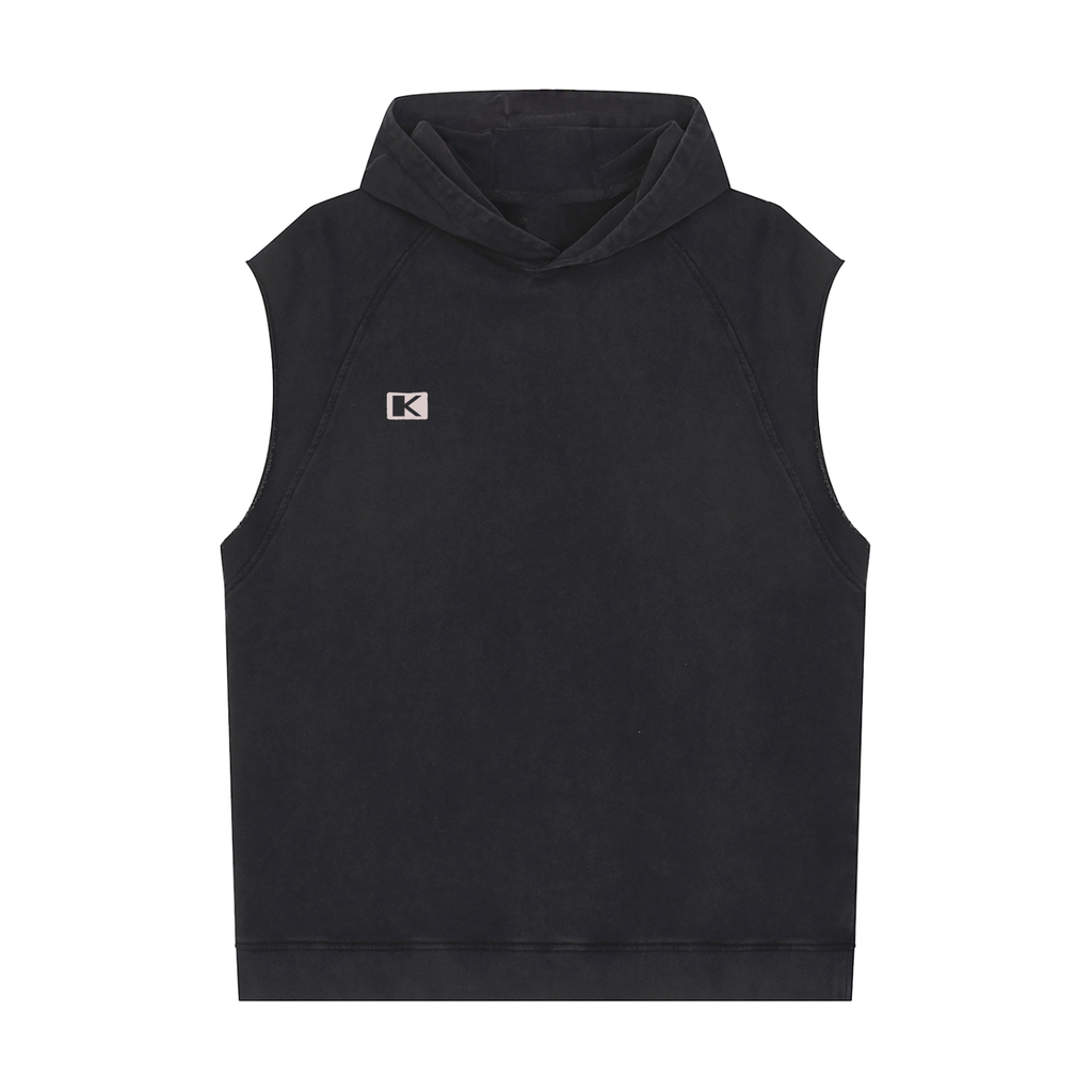 Snow Washed Sleeveless Hoodie