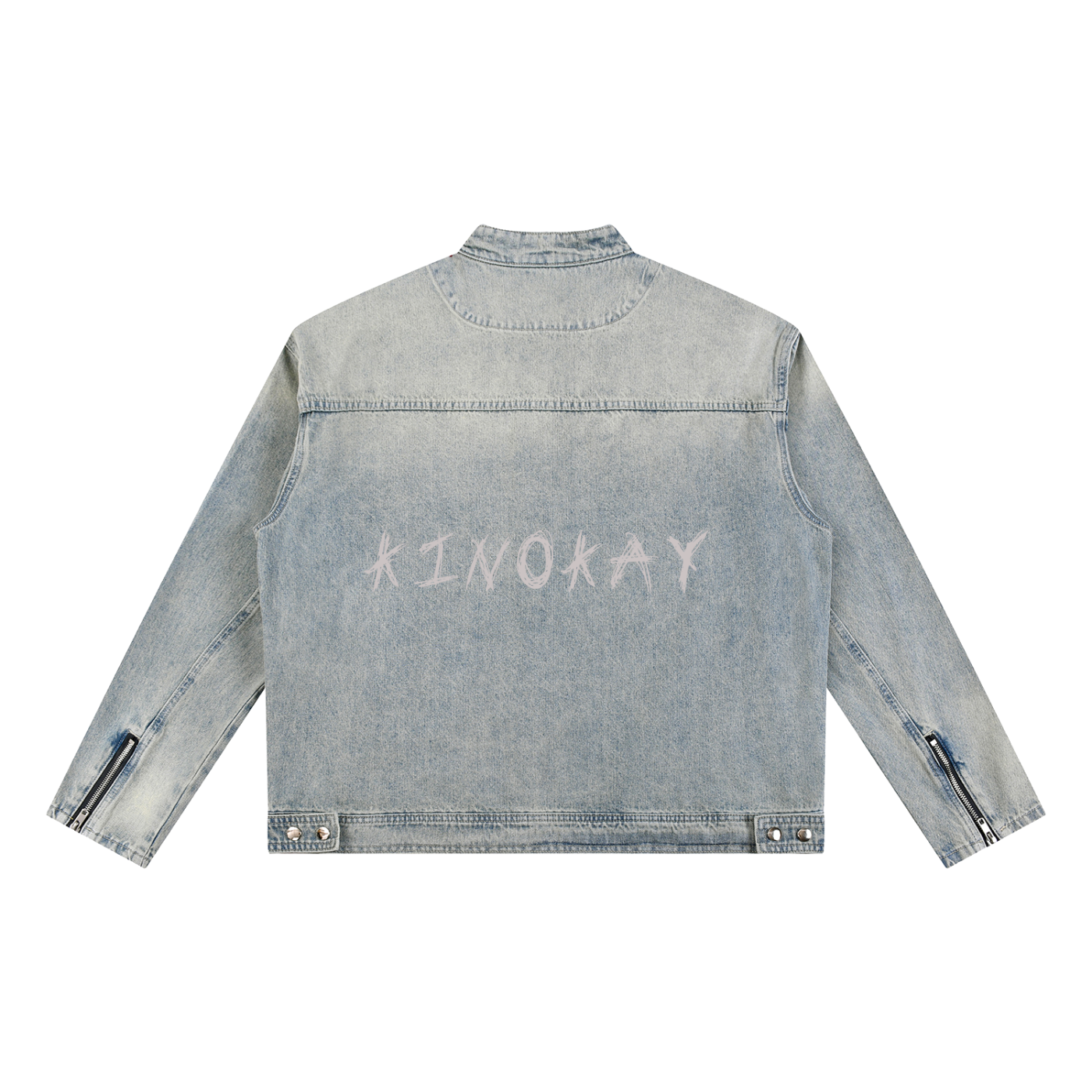 Vintage Wash Zip Denim Jacket