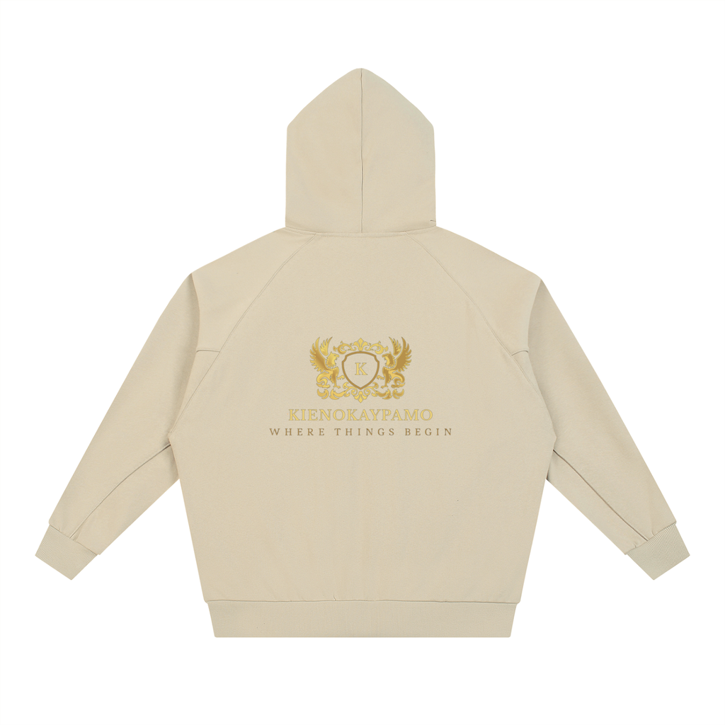 Dolman Sleeve Zip-Through Fleece  Hoodie