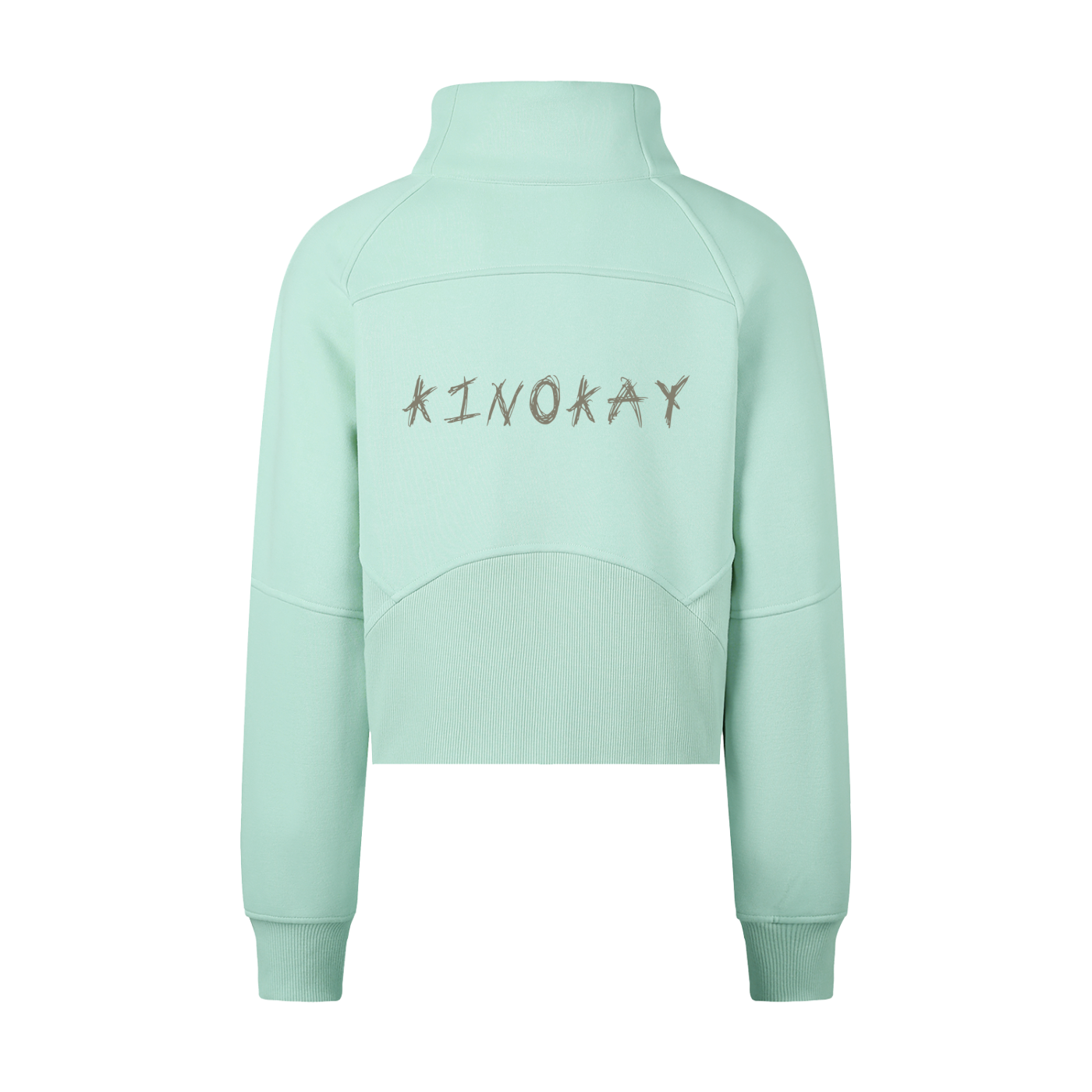 Cropped Half-Zip Sweatshirt