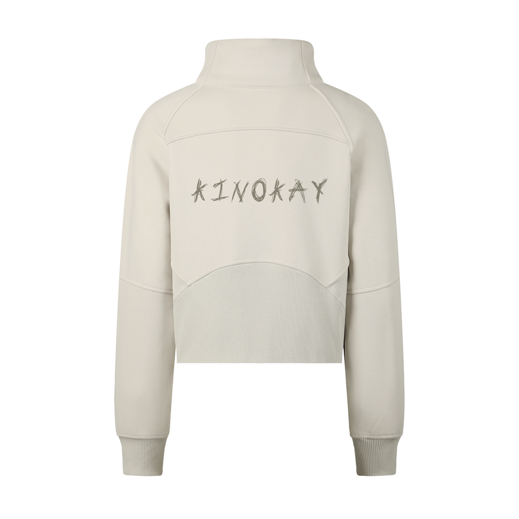 Cropped Half-Zip Sweatshirt