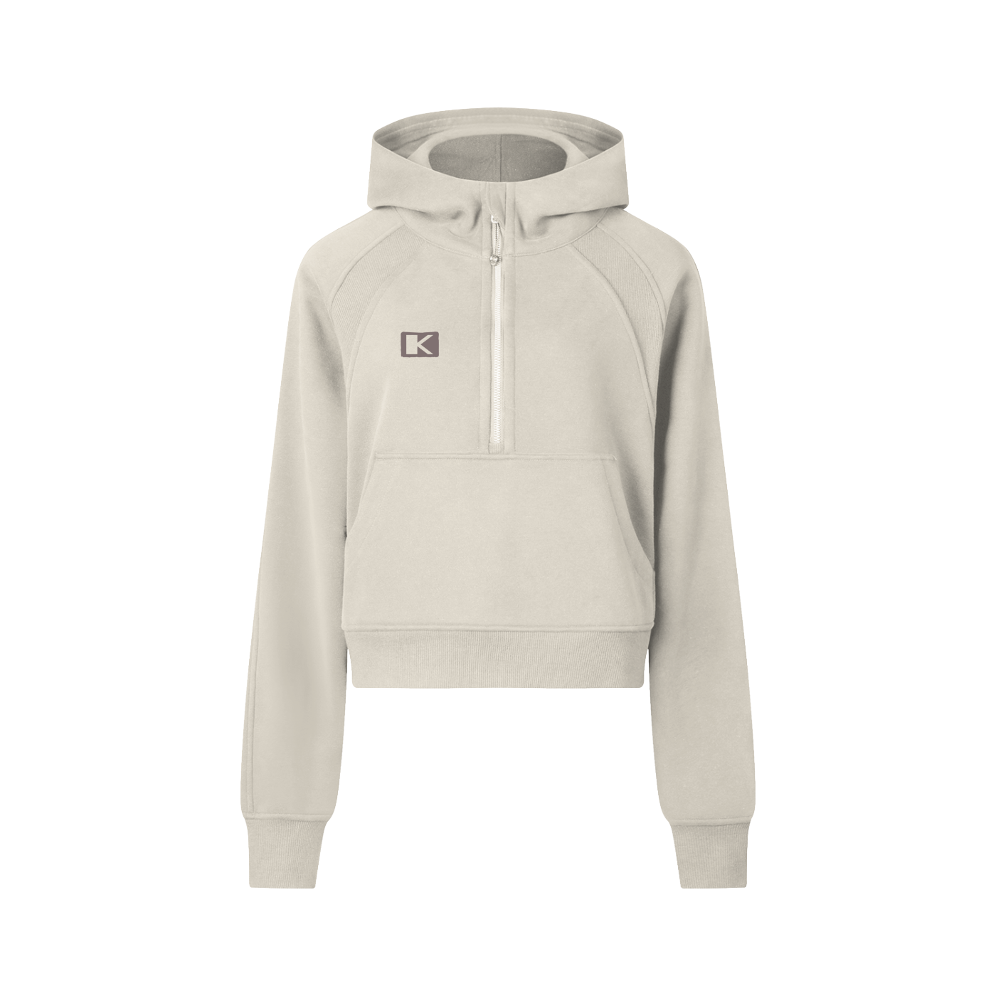 Cropped Half-Zip Hoodie