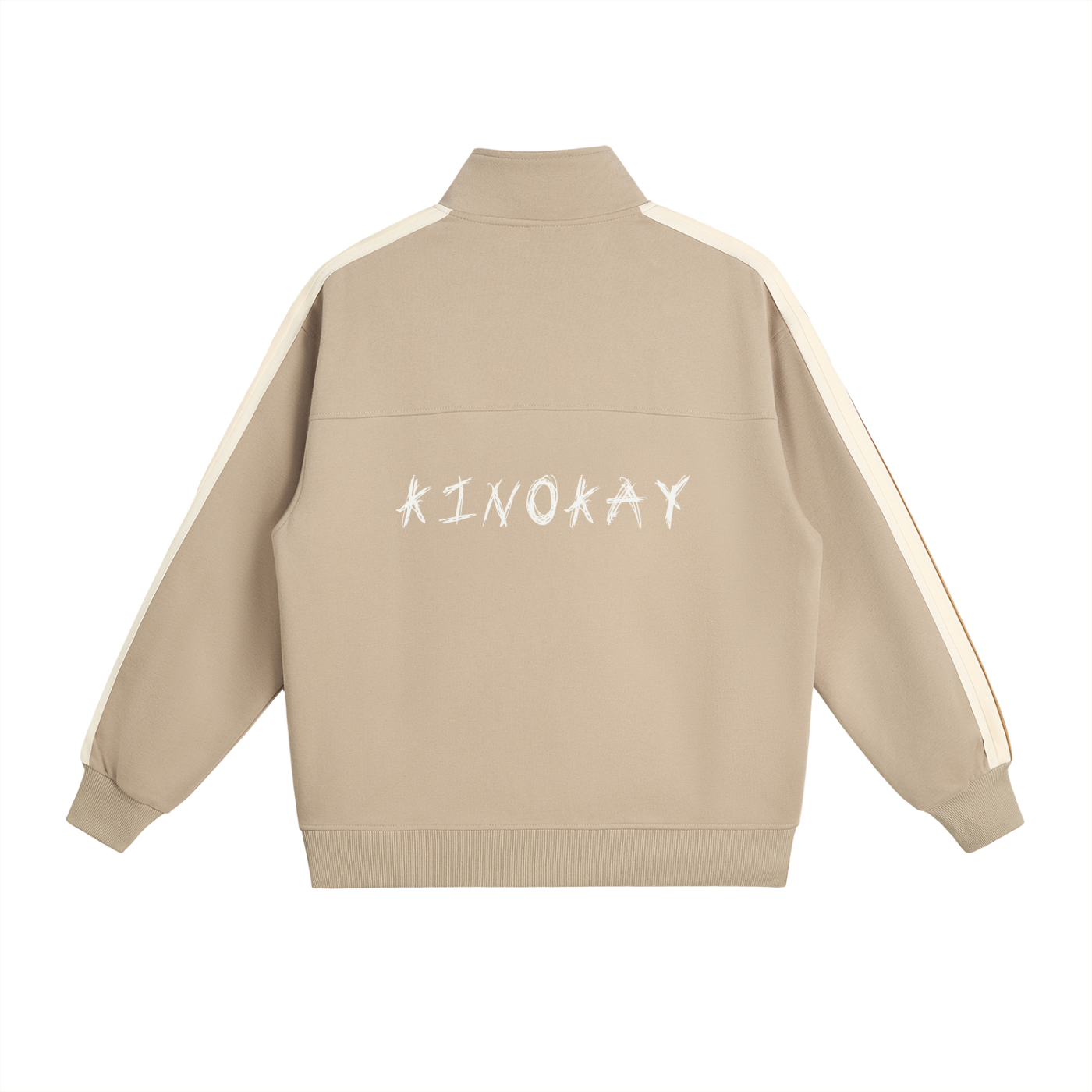 Contrast Side-Stripe Stand Collar  Jacket