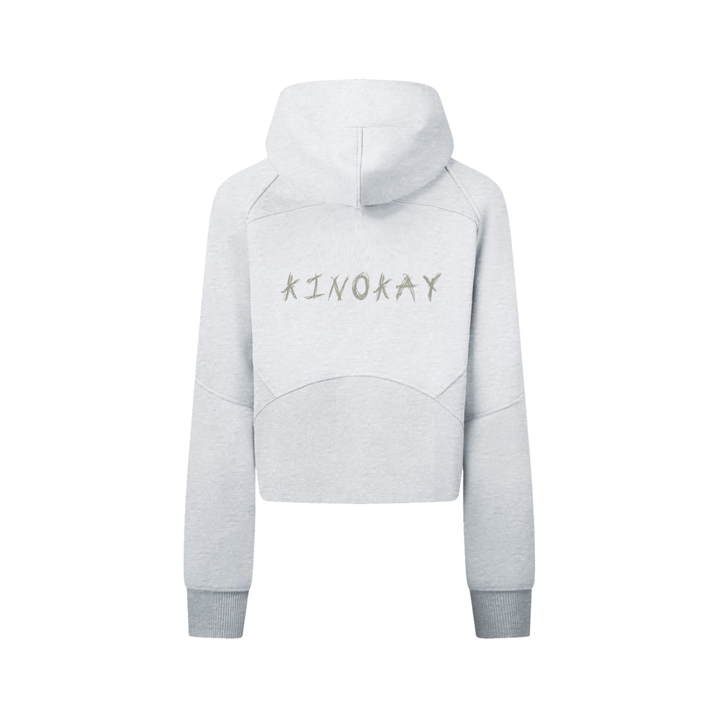 Cropped Zip-Through Hoodie
