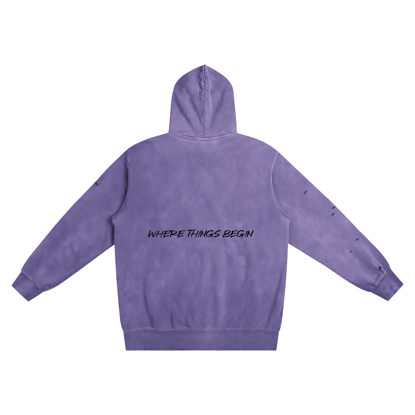 Distressed Vintage Wash Hoodie