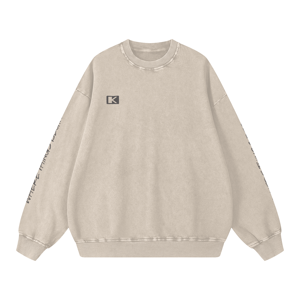 Snow Washed Oversized Sweatshirt