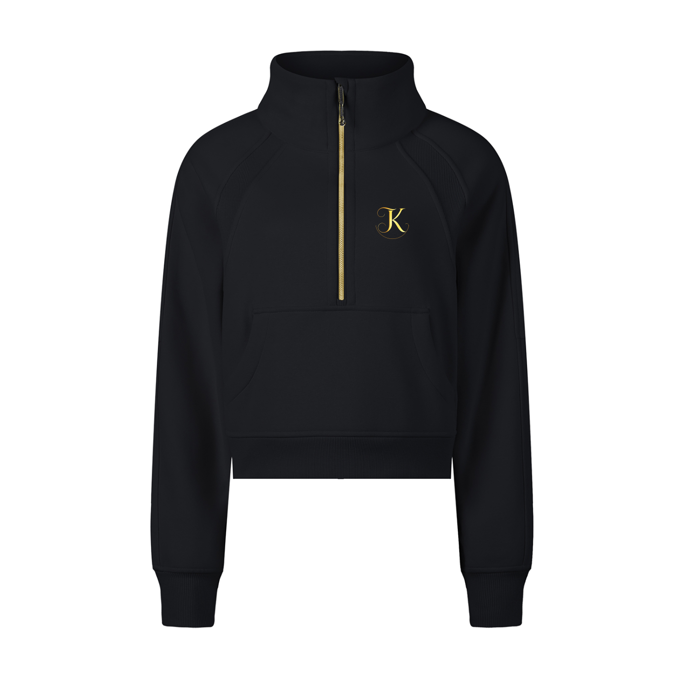 Cropped Half-Zip Sweatshirt