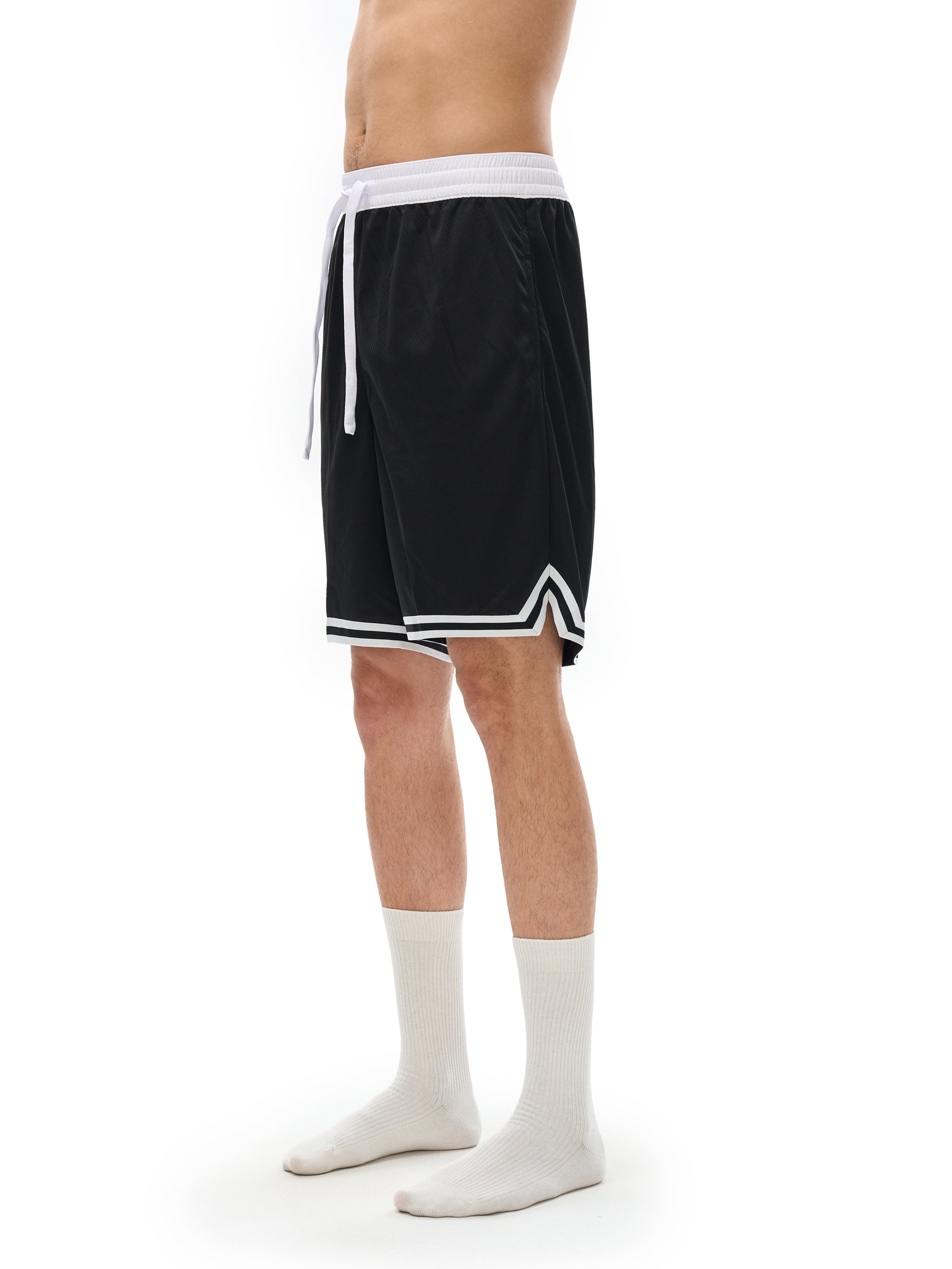 Classic Stripe Trim Basketball Shorts