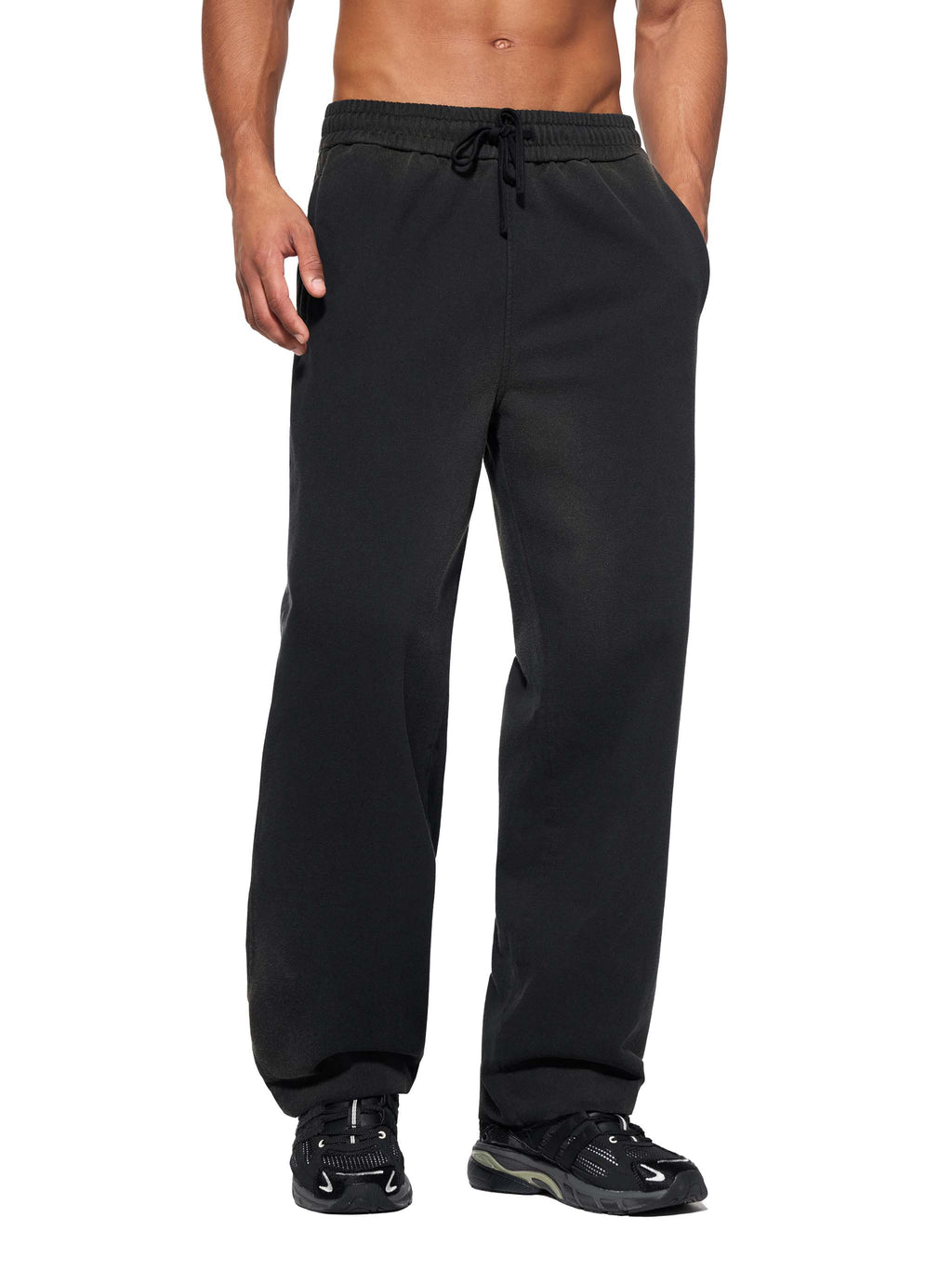 Sun Fade Raw Edge Straight-Leg Sweatpants